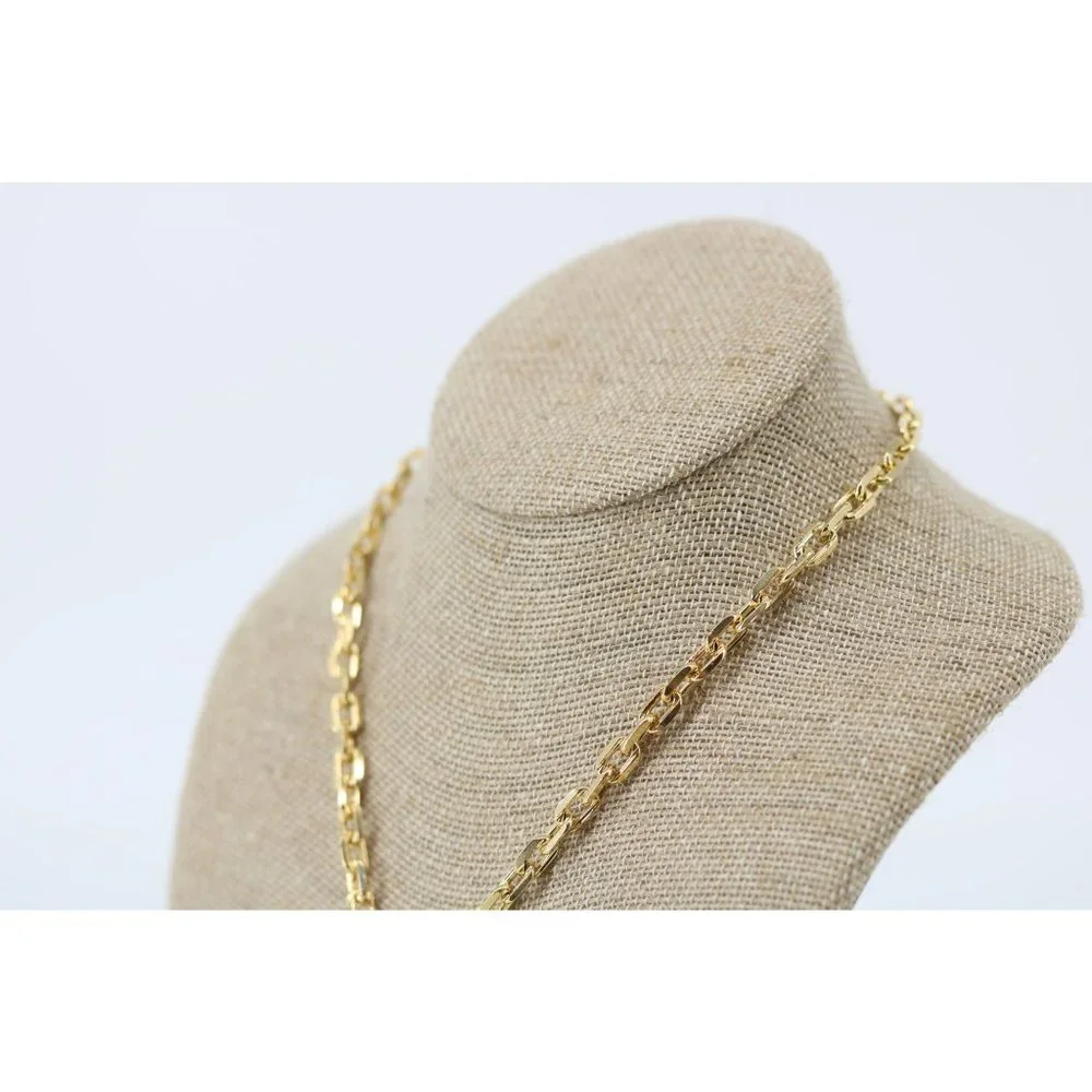 AUTHENTIC Louis Vuitton Lock and Key w 17 3/4 Gold Cable Second Hand Nec… - Picture 3 of 4